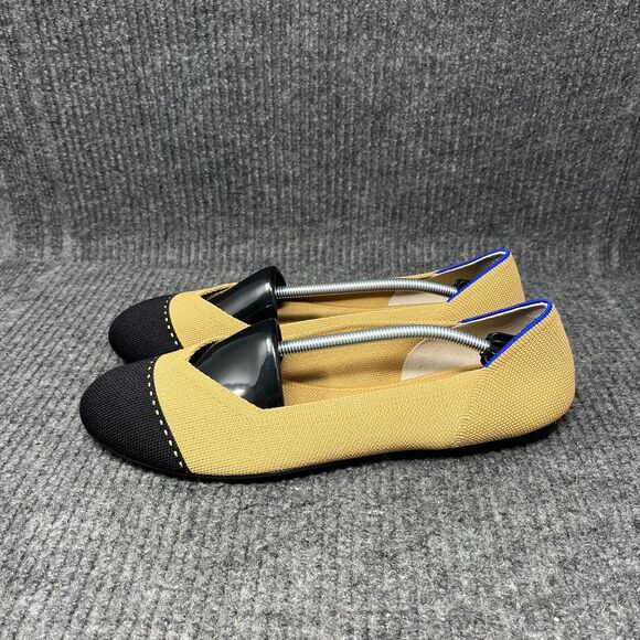 Rothy’s The Loafer Round Toe Flats Camel Black Cap Toe Women’s Size 11.5 - Picture 3 of 8